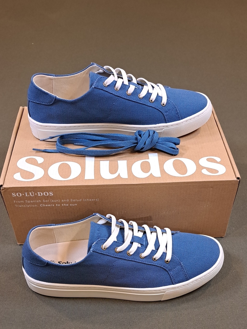 Soludos The Ibiza Canvas Sneaker - Color: Laguna Blue - Size: Men 11